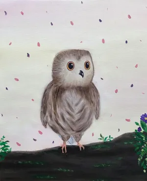  8F / 油彩 / 8000元  購買請洽 jenny@albin.net  ＊本次義賣所得將捐給關愛之家婦幼部及作為ELLA的溜冰訓練基金。