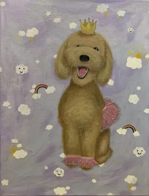 10P / 油彩 / 10000元  購買請洽 jenny@albin.net  ＊本次義賣所得將捐給關愛之家婦幼部及作為ELLA的溜冰訓練基金。